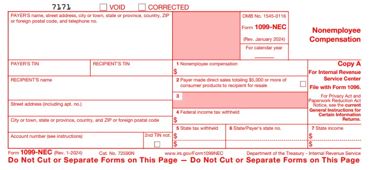 2024 Form 1099-NEC